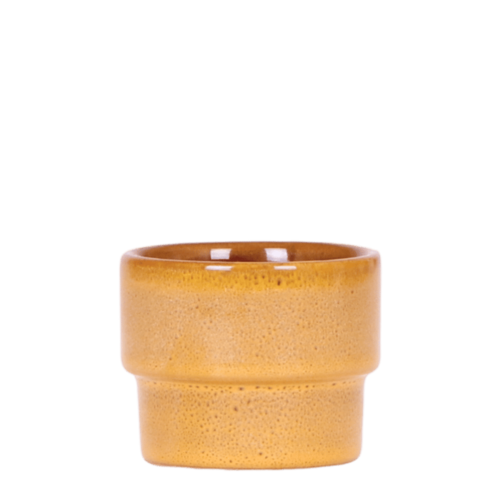 Cache-pot timeless jaune ocre - ø6 cm
