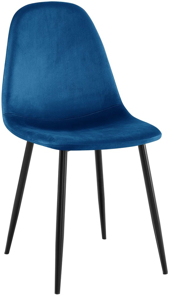 Chaise de salle à manger en velours napier