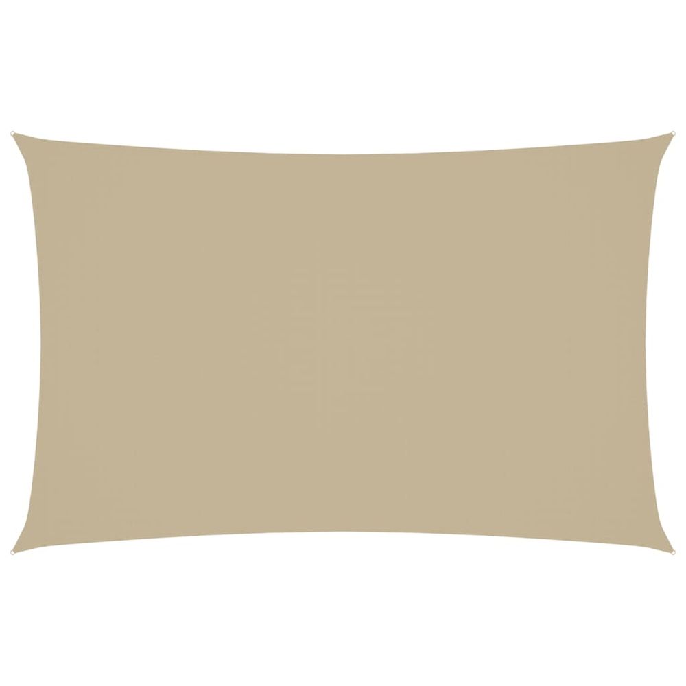 Voile de parasol tissu oxford rectangulaire 2x5 m beige