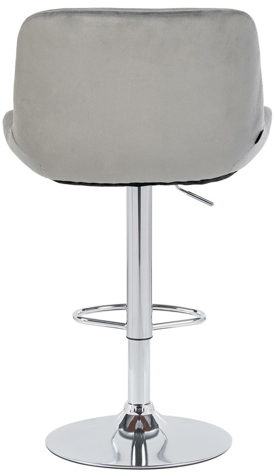 Lot de 2 tabourets de bar solon velours chromé