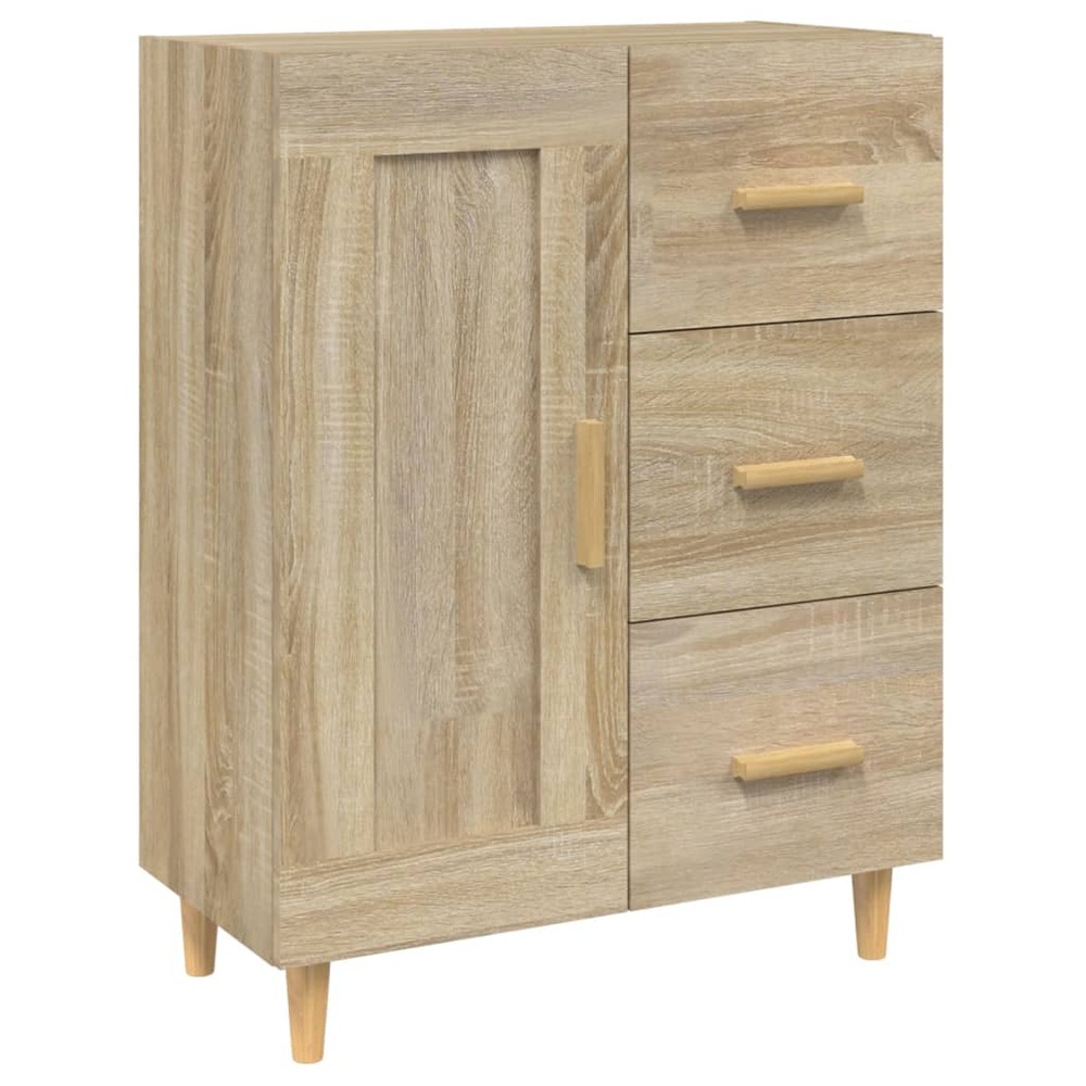 Buffet bahut commode armoire meuble de rangement organisateur cuisine salle de séjour salon sonoma 69,5 x 34 x 90 cm bois d'i