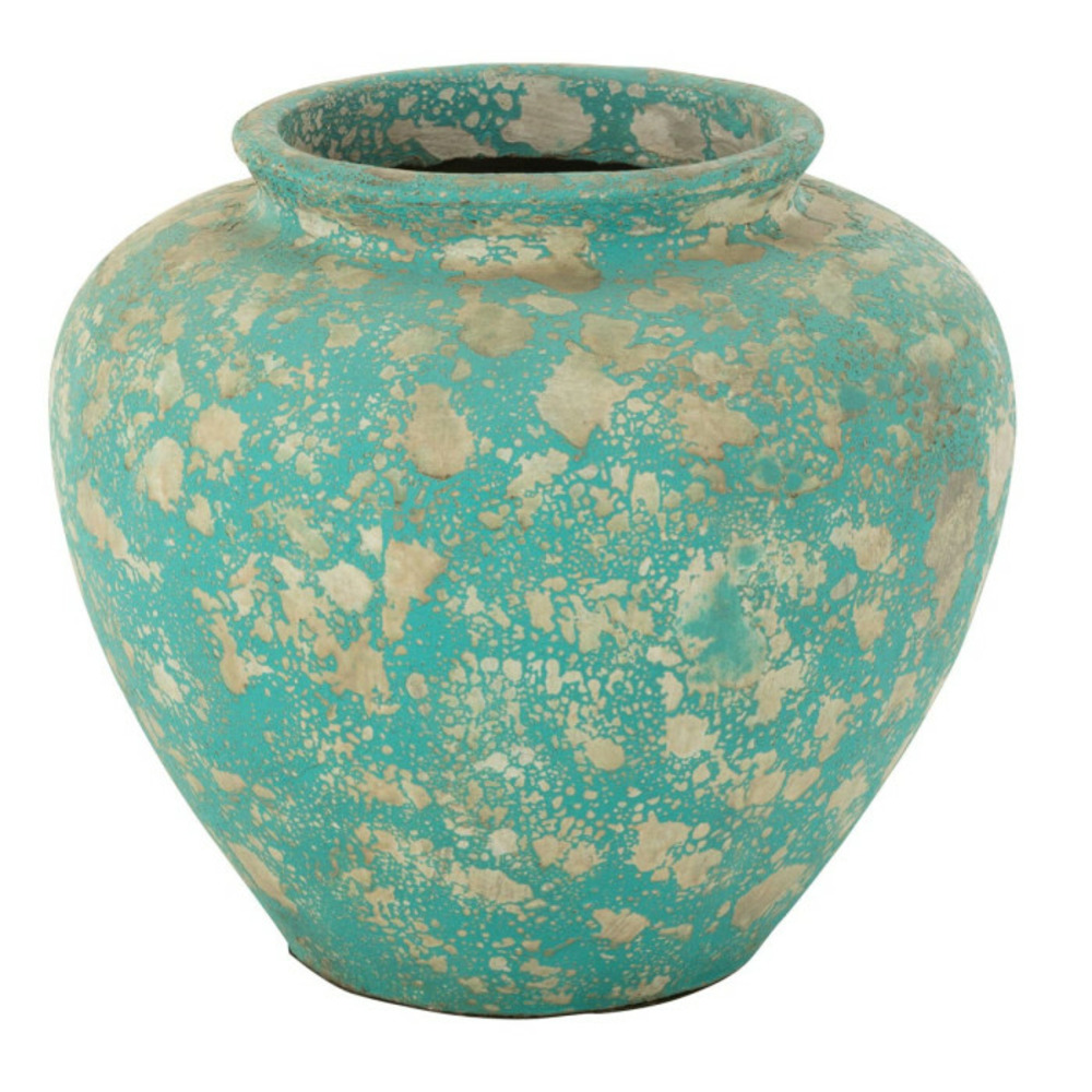 Pot antique rond en ciment 