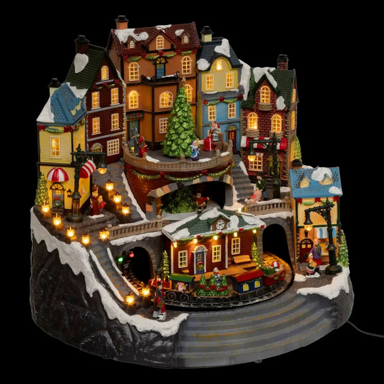 Village de noël lumineux