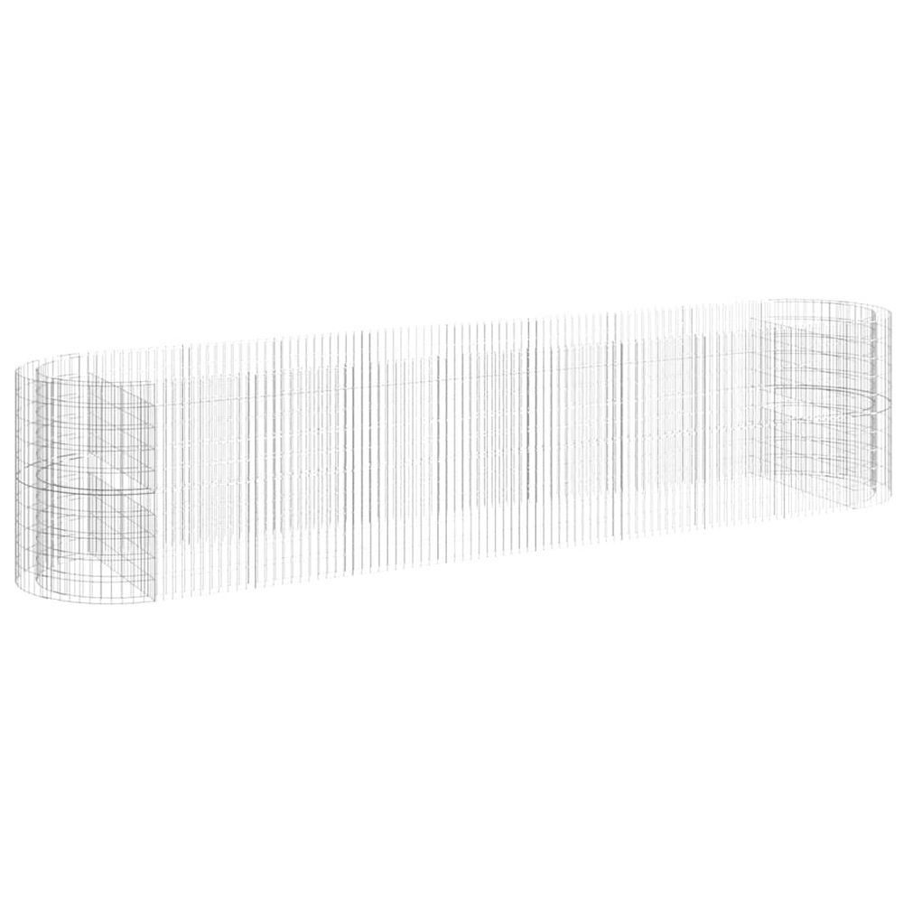 Lit surélevé à gabion fer galvanisé 500x100x100 cm