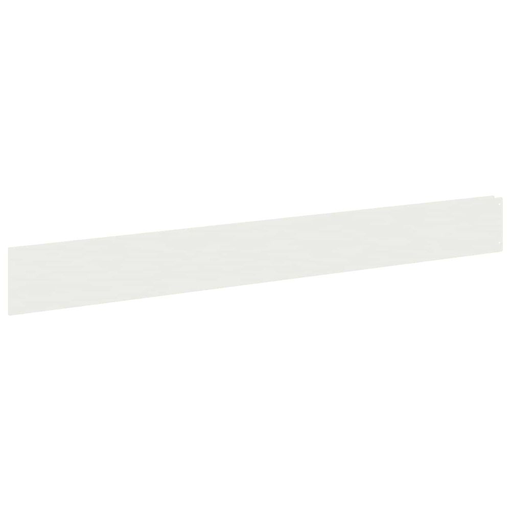 Bordure de pelouse 50 pc 100 x 12 cm acier blanc