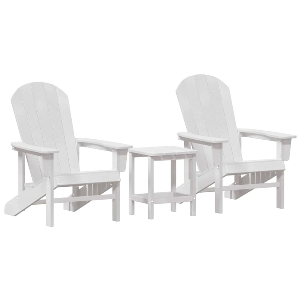 Mobilier de jardin lounge 3 pcs blanc 38 x 38 x 46 cm
