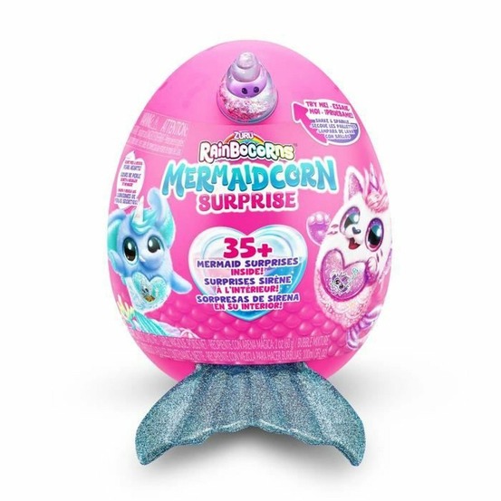 Peluches surprises - zuru - mermaidcorn surprise s7 35 surprises - queue brillante - oeuf à éclore