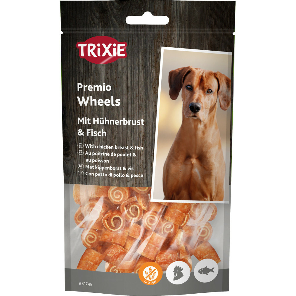 Friandises mini rouleau au poulet et poisson 75 g pour chien