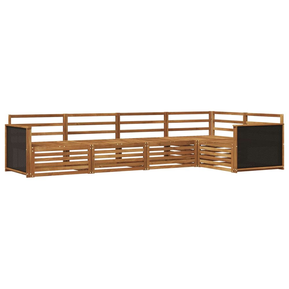 Ensemble de canapés d'extérieur 5 pc naturel