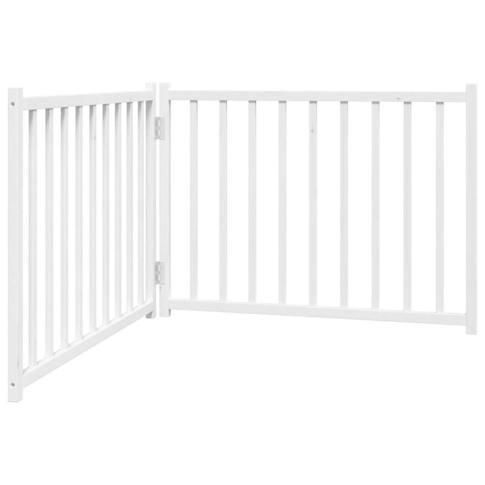 Barrière pour chien pliable 2 panneaux 160 cm bois sapin massif