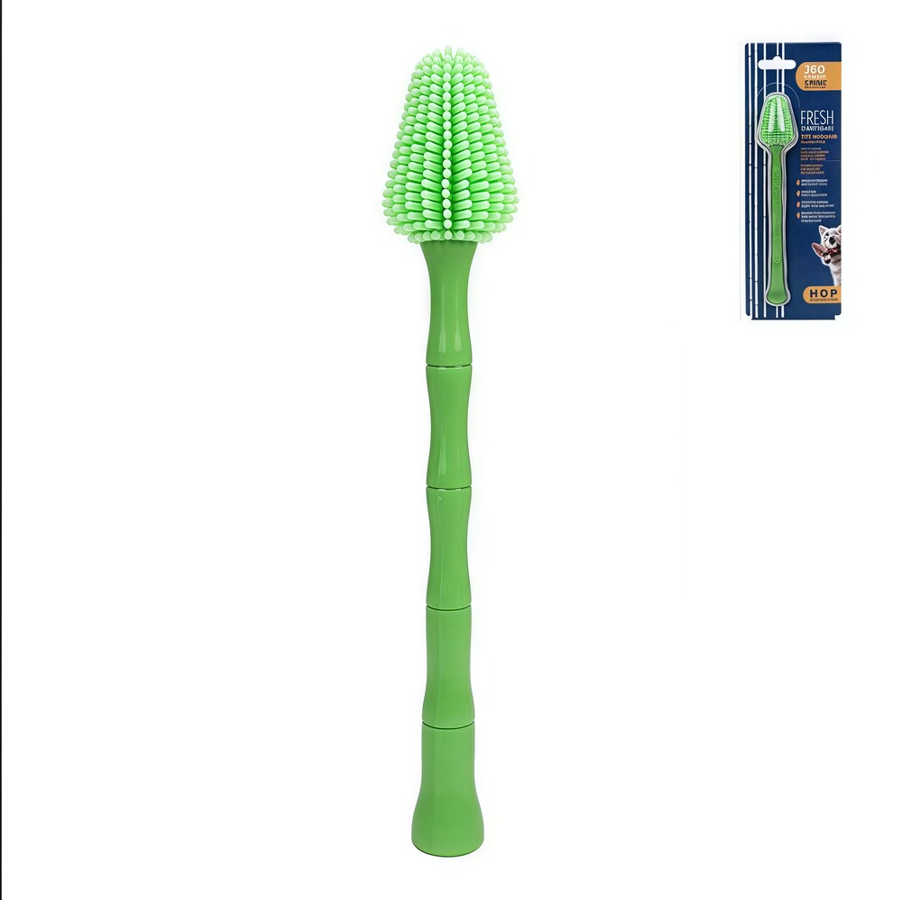 Brosse à dents 360° en silicone souple pour chiens