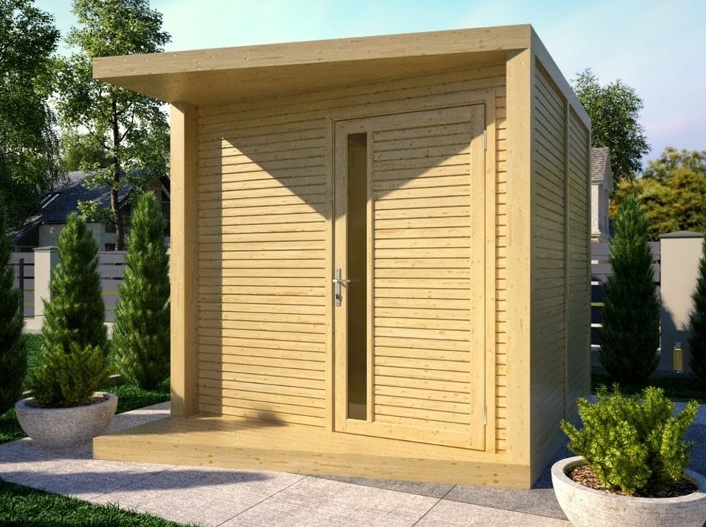 Abri de jardin neris - surface : 6m2 - 237 x 297cm - porte simple - cabane de jardin - plancher rehaussé - abri amenageable