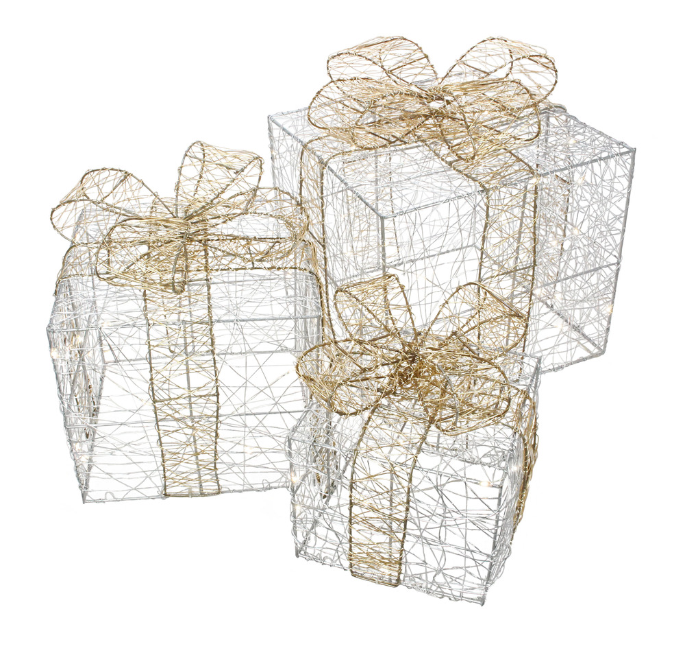 3 cadeaux en metal micro led