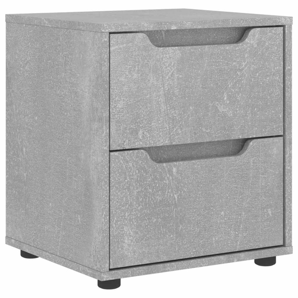 Table de chevet visnes gris béton 45x40x50 cm bois d'ingénierie