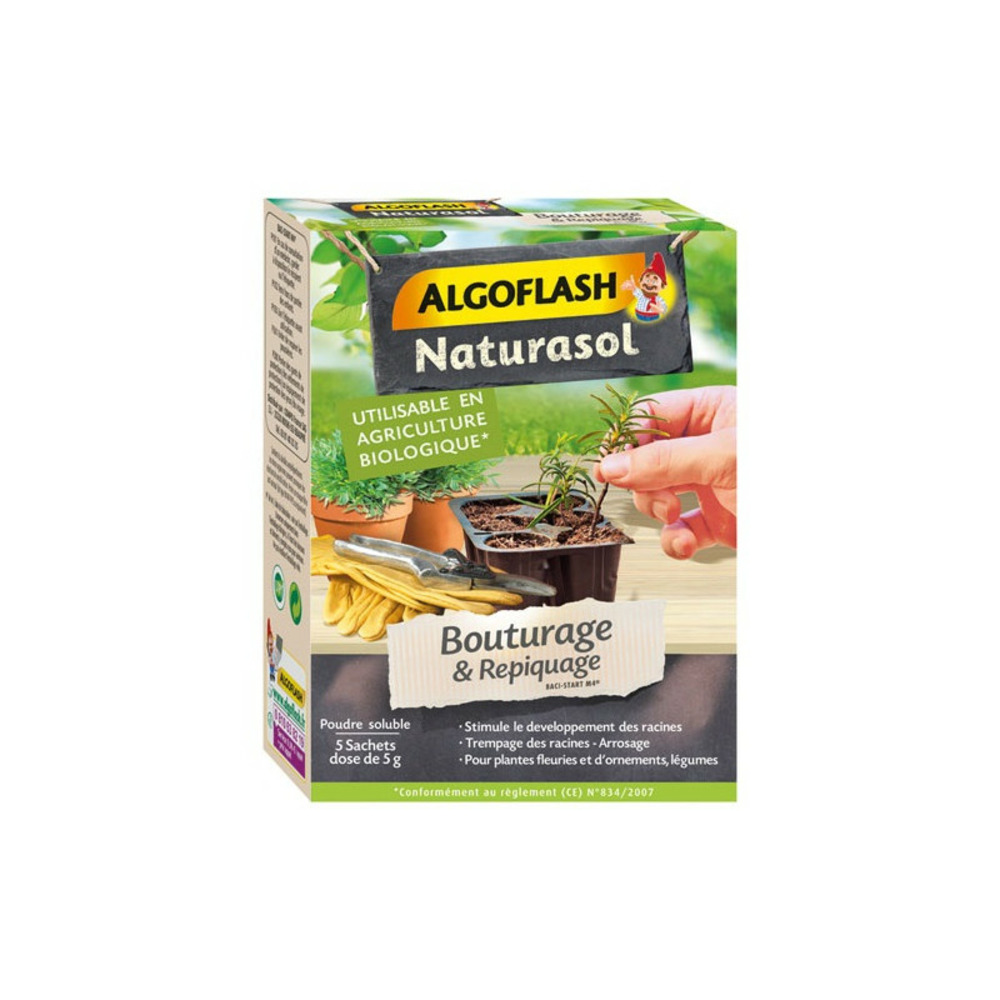 Engrais bouturage repiquage 5x5g /nc algoflash naturasol - biobou5a