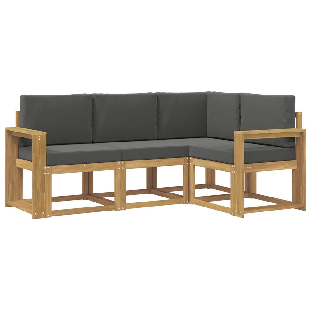 Ensemble de canapés d'extérieur 4 pc blanc et anthracite