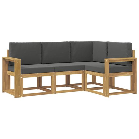 Ensemble de canapés d'extérieur 4 pc blanc et anthracite