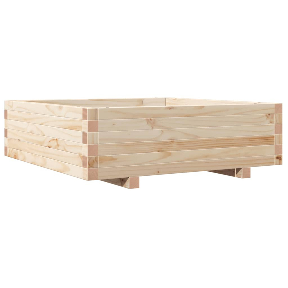 Jardinière d'extérieur 80x80x26,5 cm bois de pin massif