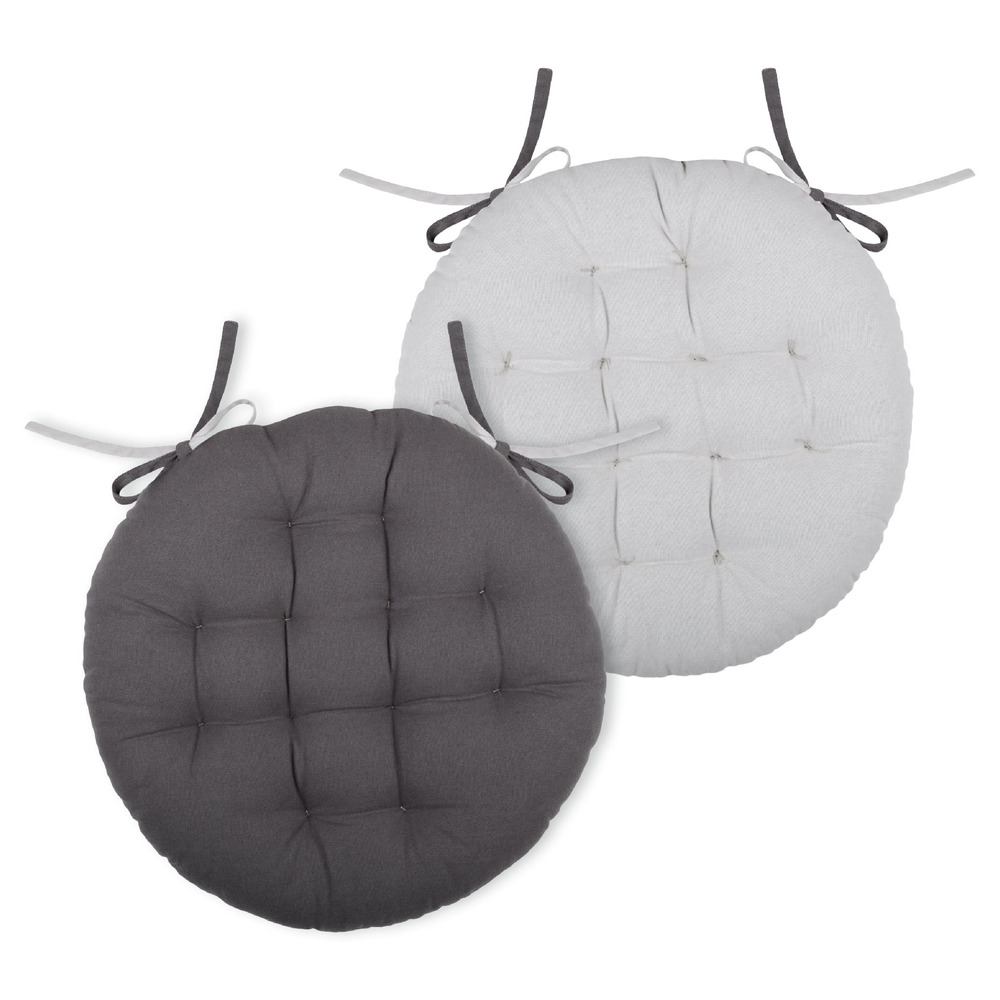 Lovely casa - galette de chaise ronde et bicolore