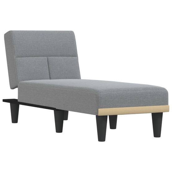 Chaise longue gris clair tissu bain de soleil