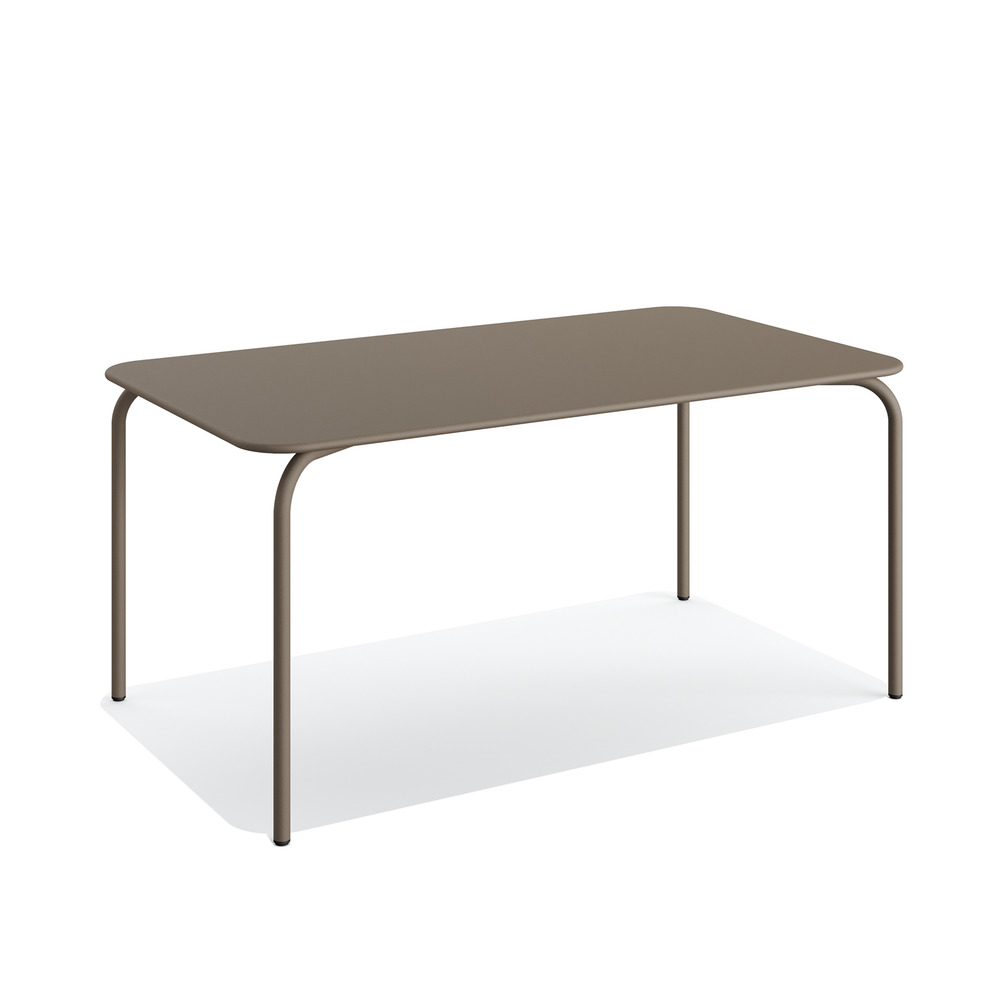 Table de jardin rectangulaire en métal shine - veba