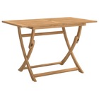 Table pliable de jardin 120x70x75 cm bois d'acacia solide