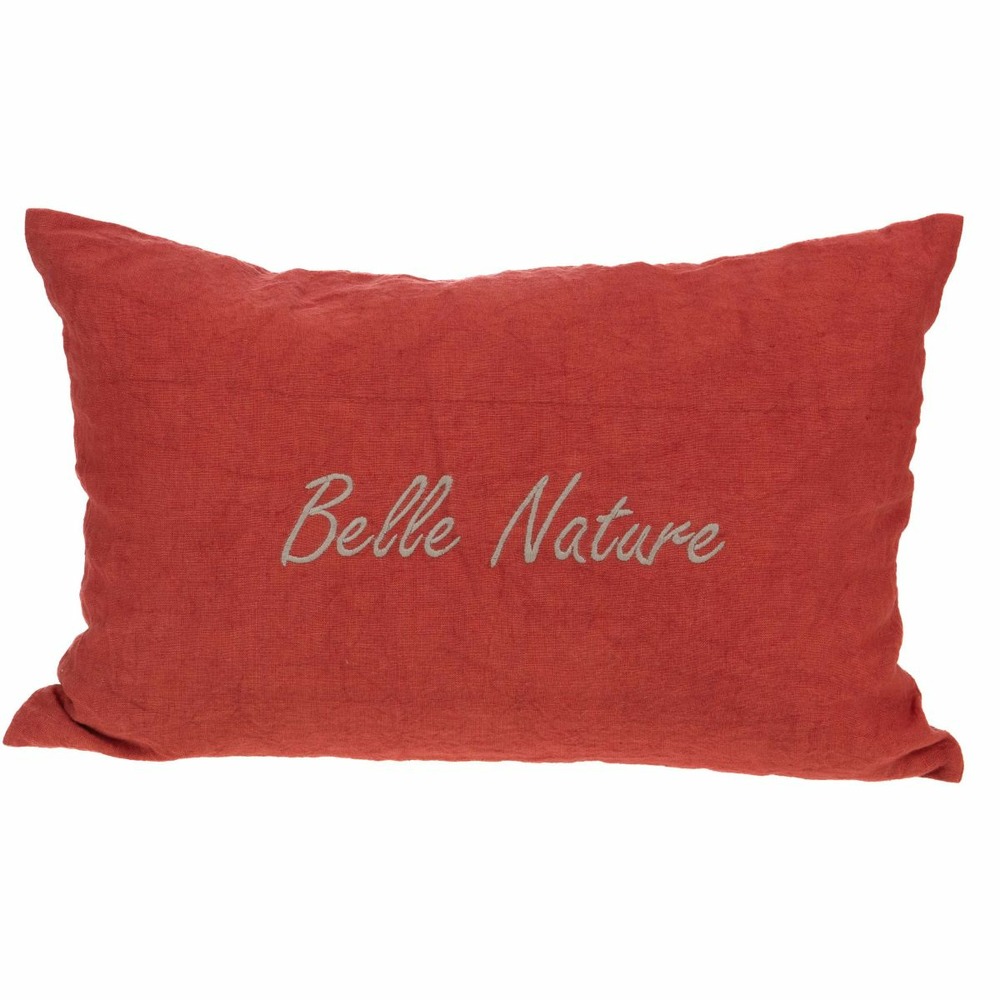 Coussin à message nature 40 x 60 cm terracotta