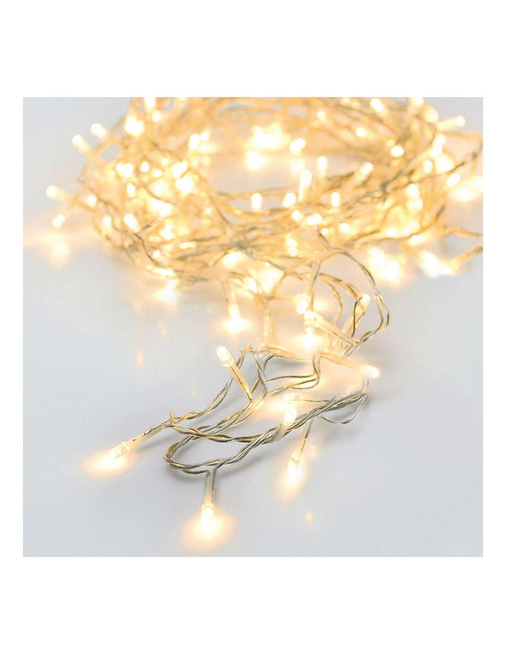 Guirlande 24 leds lumiere chaude cable transparent 2,30m