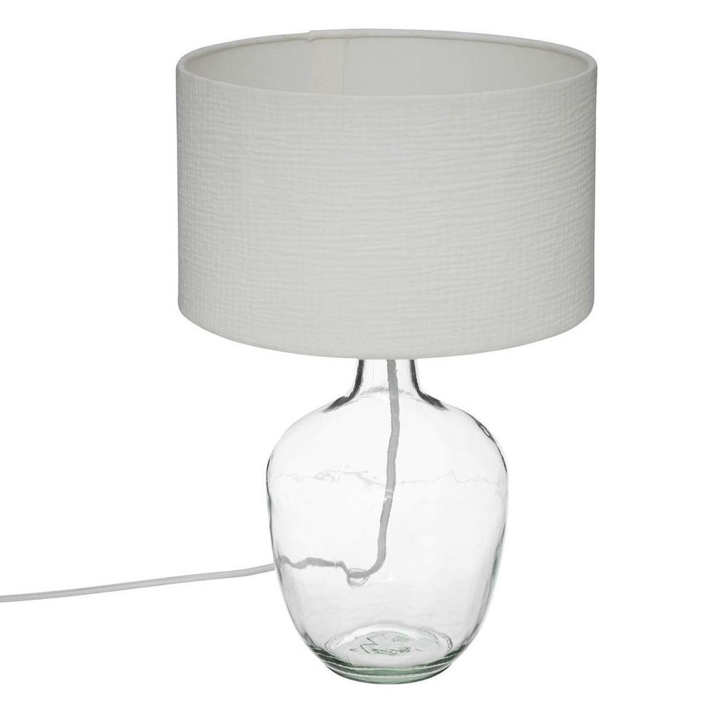 Lampe en coton h43,5cm blanc