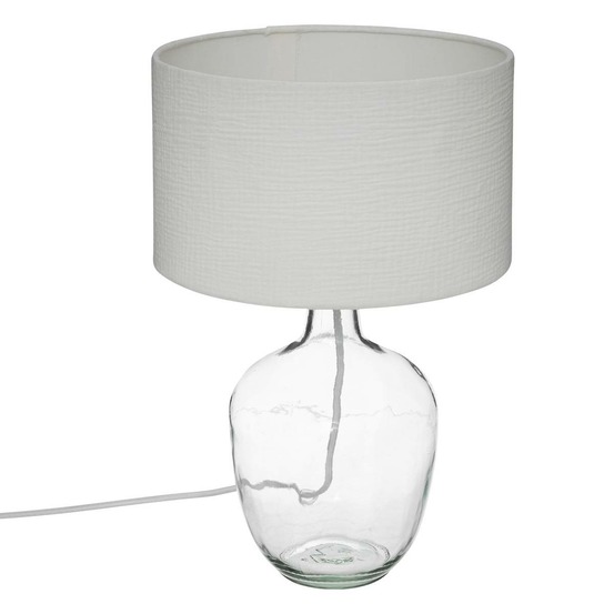 Lampe en coton h43,5cm blanc