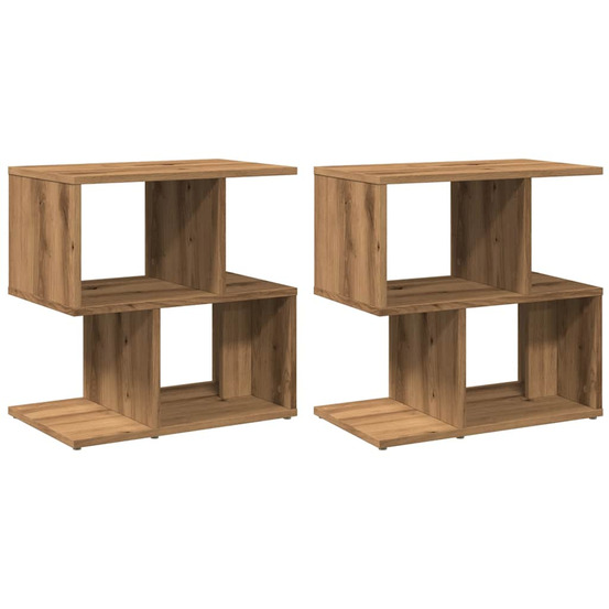 Tables de chevet 2 pcs chêne artisanal bois d'ingénierie