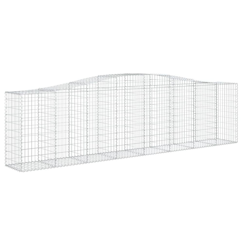 Panier de gabions arqué 400x50x100/120 cm fer galvanisé