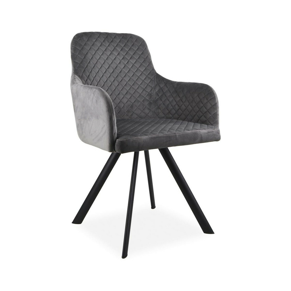 Fauteuil polyester gris - izenia décoration d'autrefois