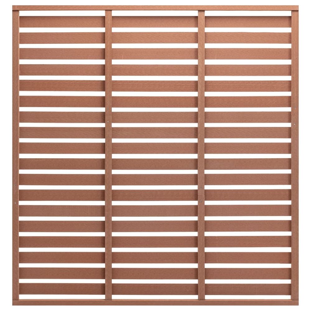 Panneau de clôture wpc 180x180 cm marron