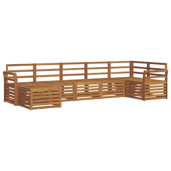 Ensembles de canapés 7 pcs naturel bois d'acacia massif