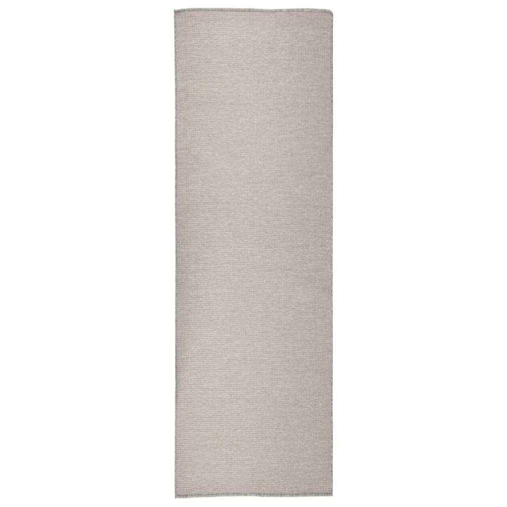 Tapis à tissage plat d'extérieur 80x250 cm gris clair