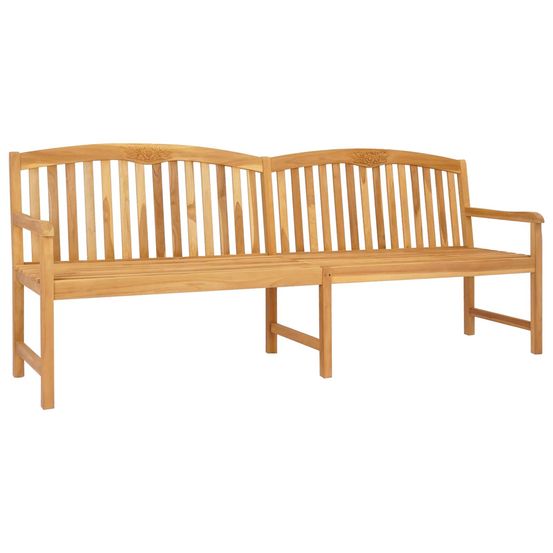 Banc en bois sculpté en rose 228 x 60 x 90 cm