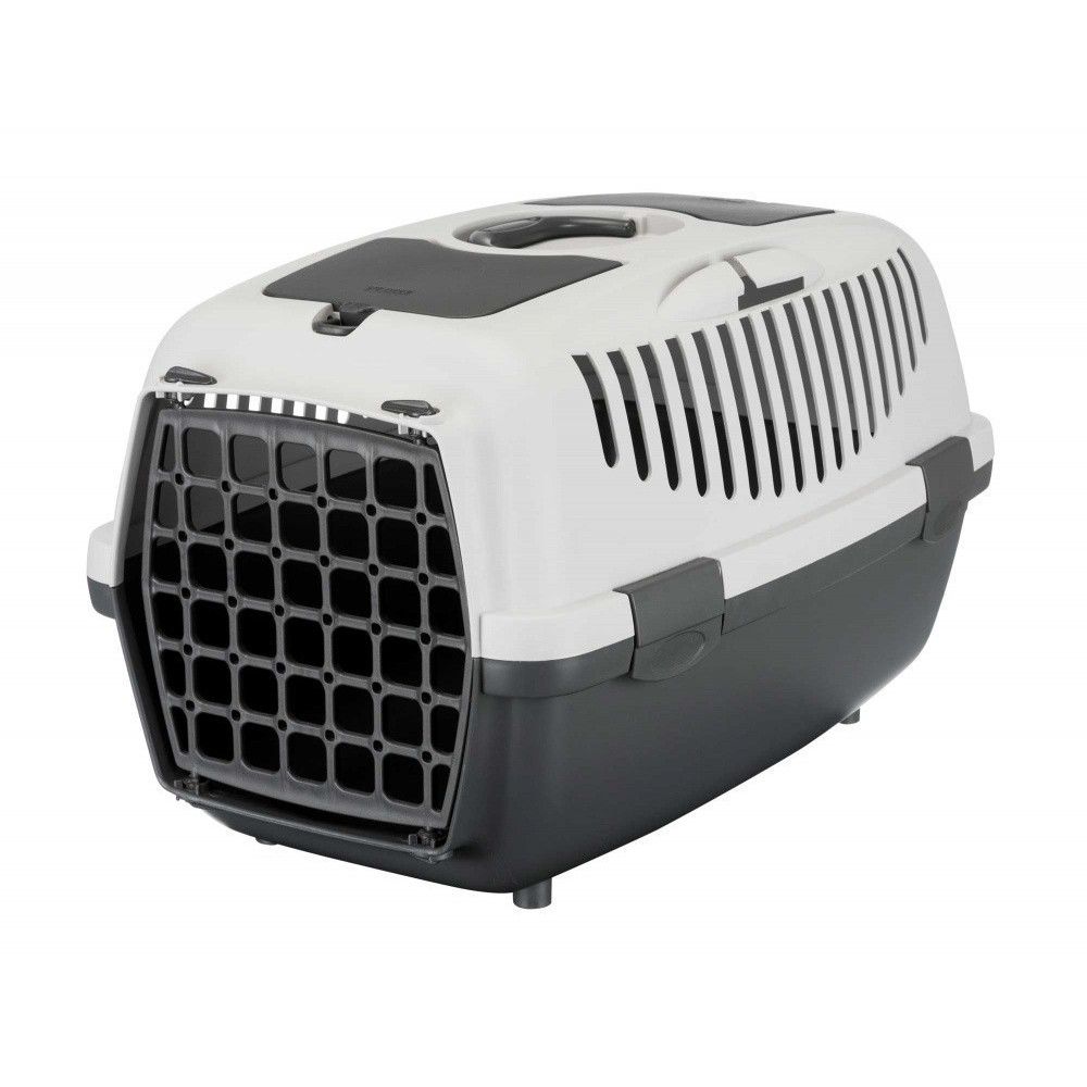 Box de transport capri 2, xs-s, 37 x 34 x 55 cm, gris pour petit chien ma