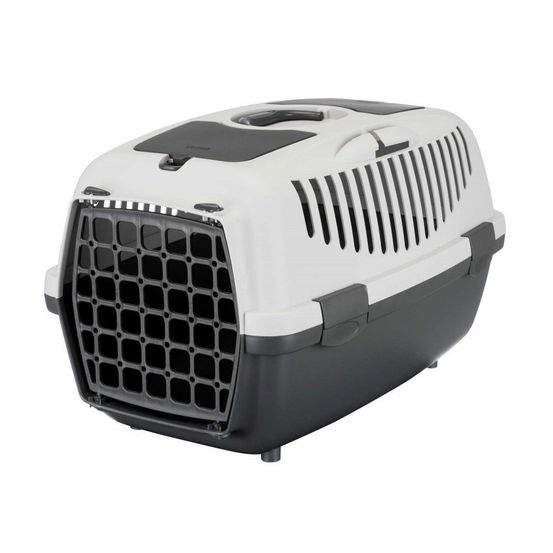 Box de transport capri 2, xs-s, 37 x 34 x 55 cm, gris pour petit chien ma
