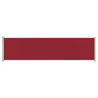 Auvent latéral rétractable de patio 600x160 cm rouge