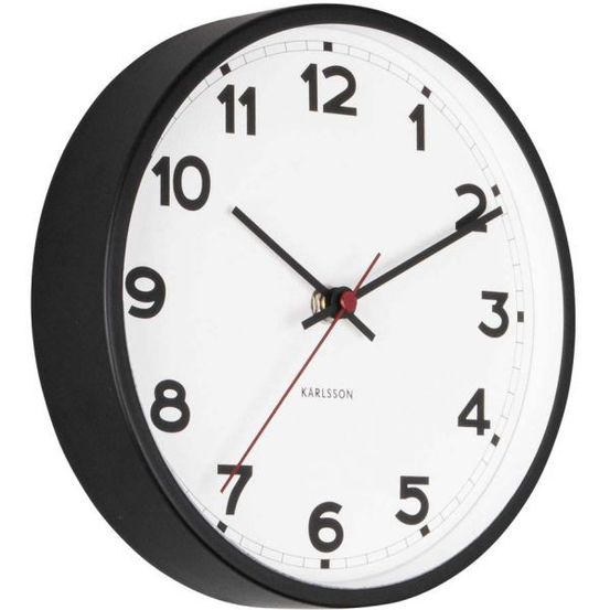 Horloge ronde en métal new classic 20 cm blanc