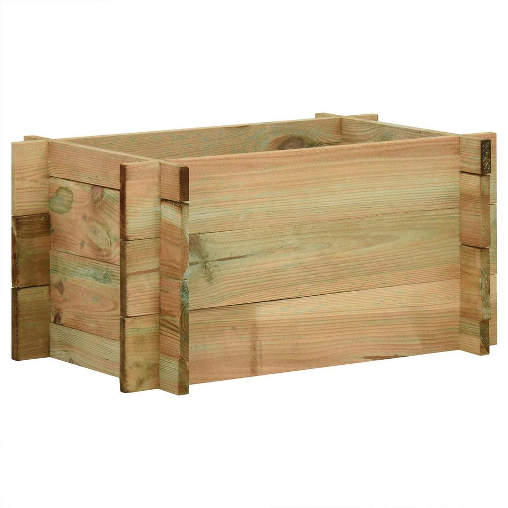 Carré potager surélevé pin massif extérieur drainage et croissance 80x80cm vert