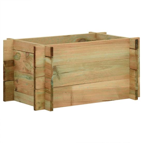 Carré potager surélevé pin massif extérieur drainage et croissance 80x80cm vert