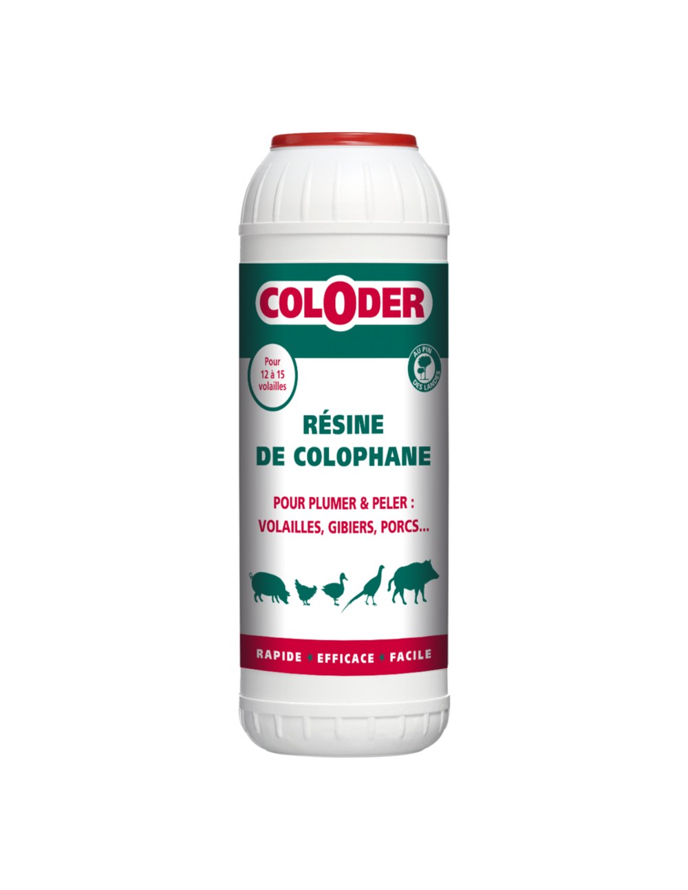 Résine de colophane coloder 600g pour plumer volailles et gibiers - saniterpen