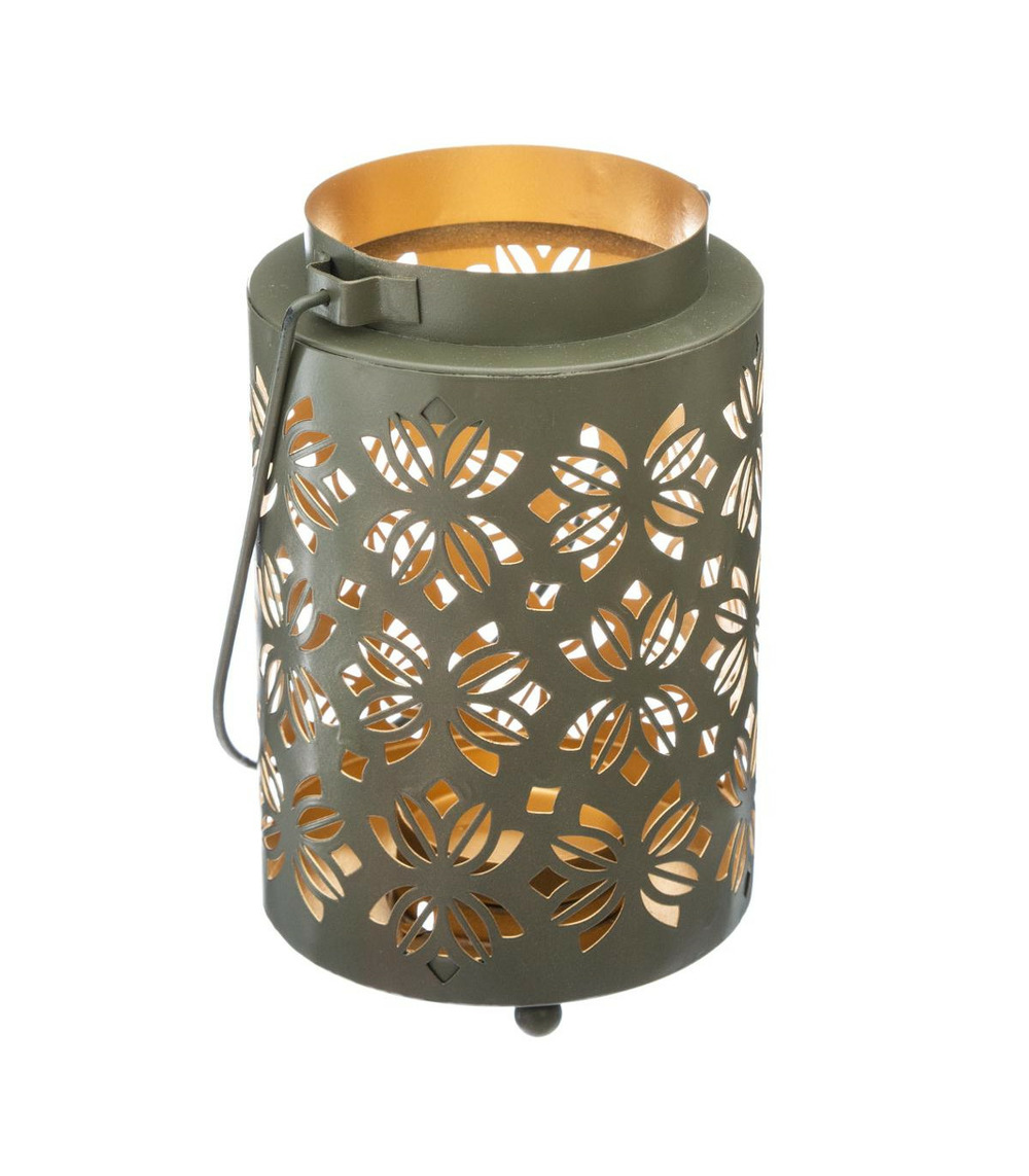 Lanterne design en métal h 13.5 cm