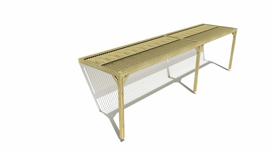 Pergola bois • 9m x 2m • adossée • sens largeur • lames orientables bioclimatiques incluses • livraison comprise