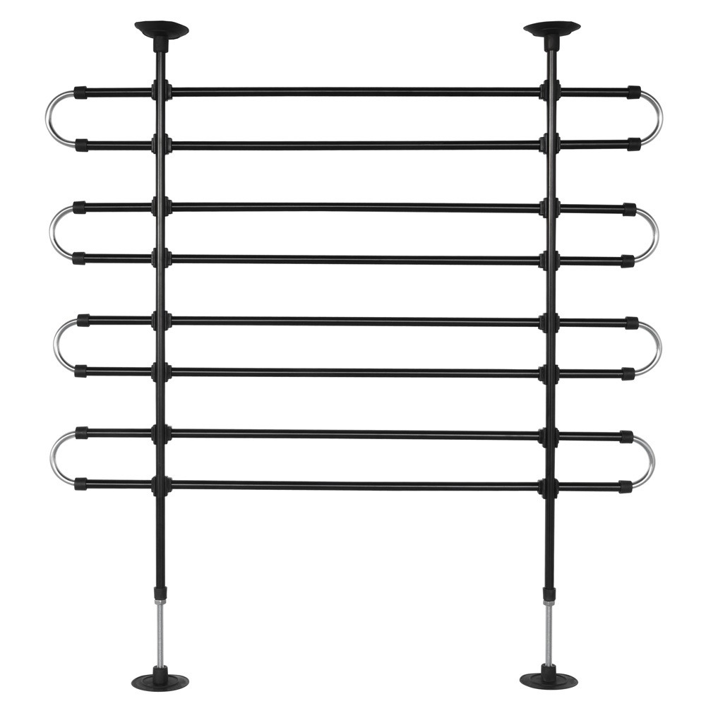 Grille de protection pour chien réglable en l - fixation au sol