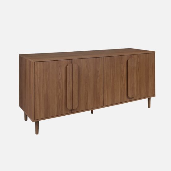 Buffet vintage décor bois 4 portes 160cm - juliana