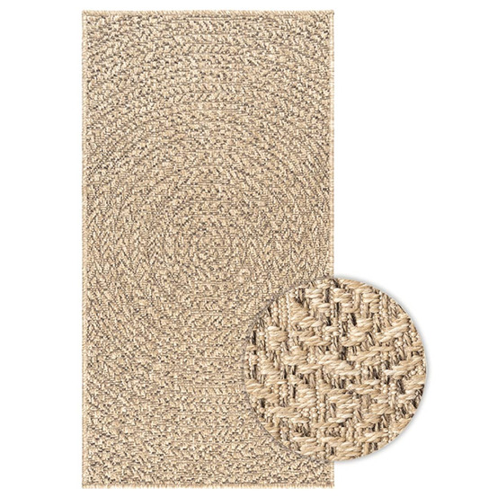 Tapis zizur 60x110 cm aspect de jute intérieur et extérieur