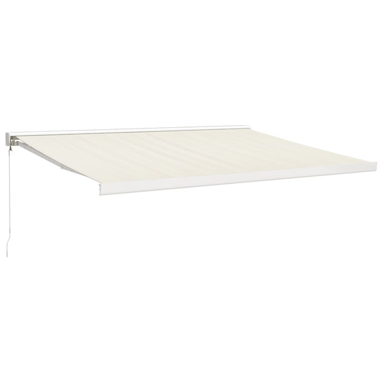 Auvent rétractable crème 4x3 m tissu et aluminium